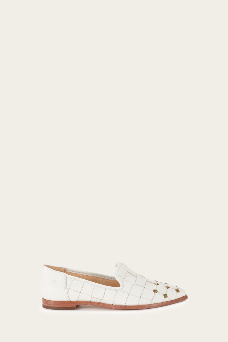 Kenzie Studded - White - Outside
