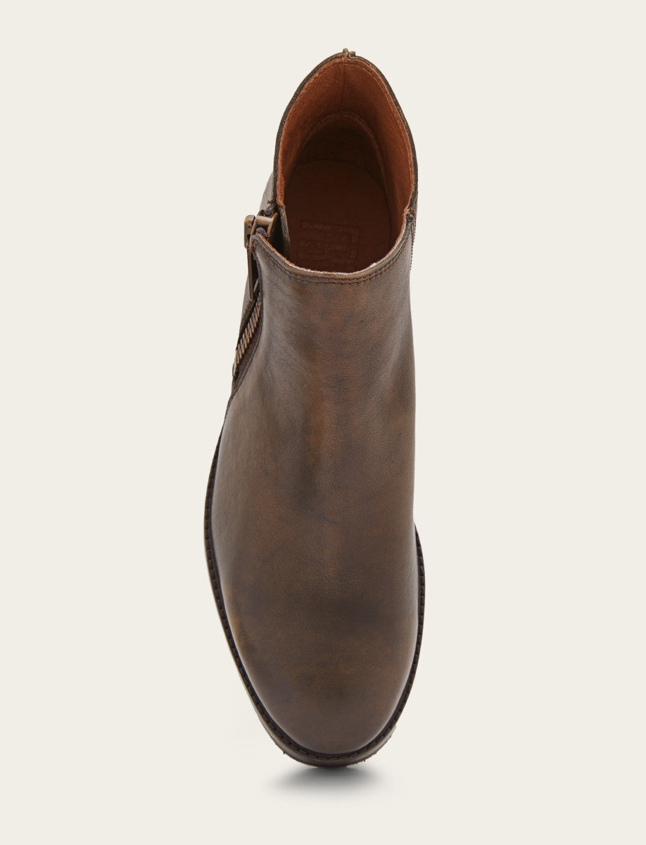 Madison Moto Shootie - Dark Brown - Top Down