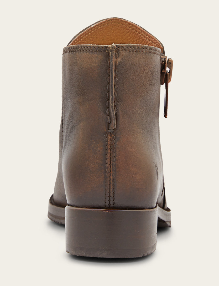 Madison Moto Shootie - Dark Brown - Back