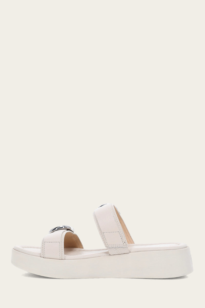 Maya Buckle Sandal - Ivory - Inside