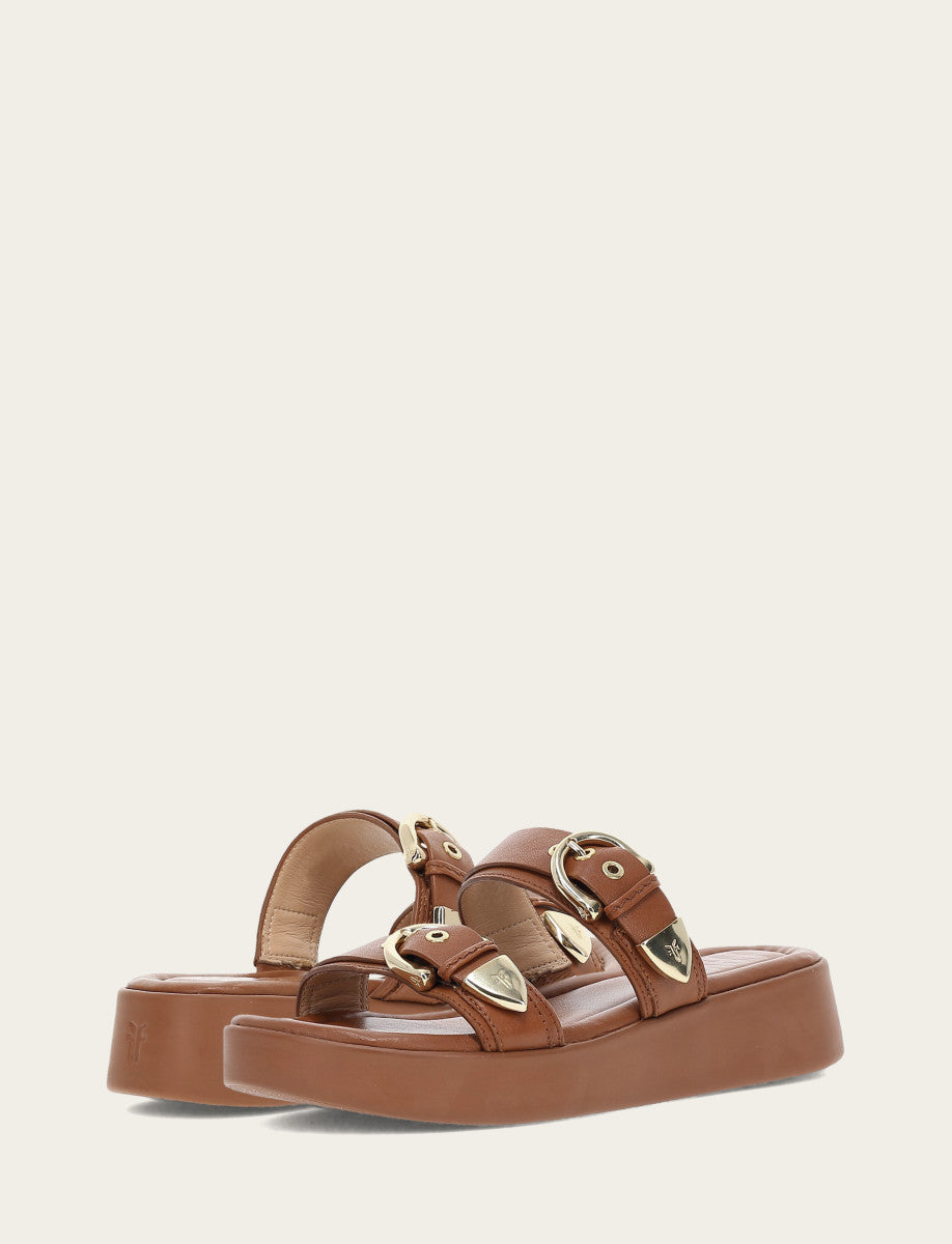 Maya Buckle Sandal - Dark Latte - Pair