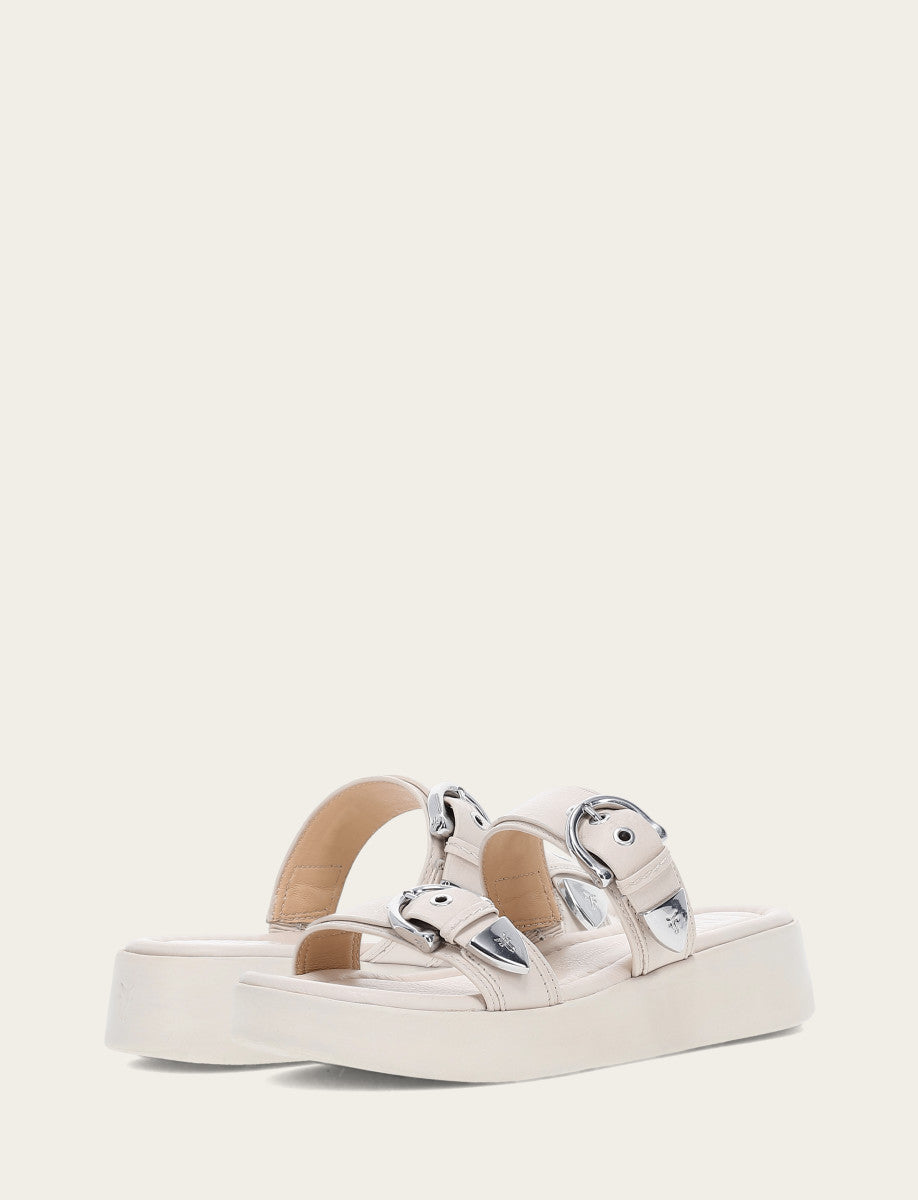 Maya Buckle Sandal - Ivory - Pair