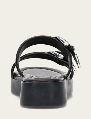 Maya Buckle Sandal - Black - Back