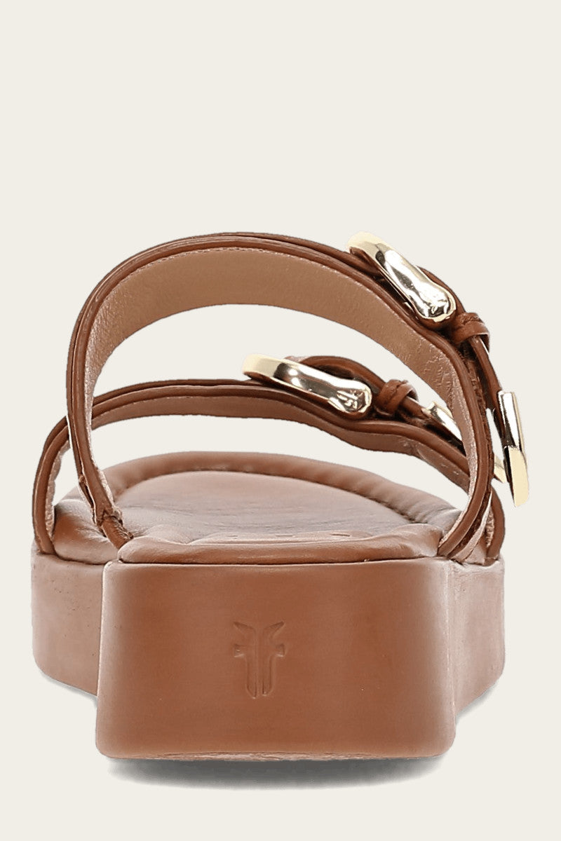 Maya Buckle Sandal - Dark Latte - Back