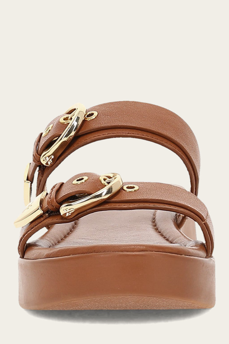 Maya Buckle Sandal - Dark Latte - Front