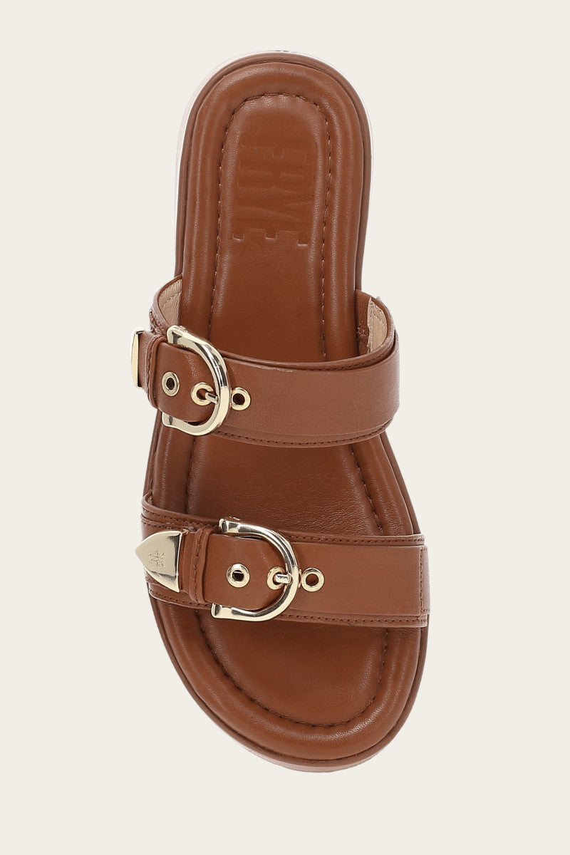 Maya Buckle Sandal - Dark Latte - Top Down