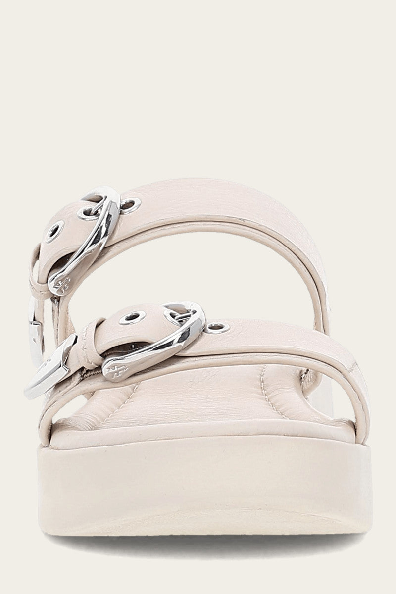 Maya Buckle Sandal - Ivory - Front