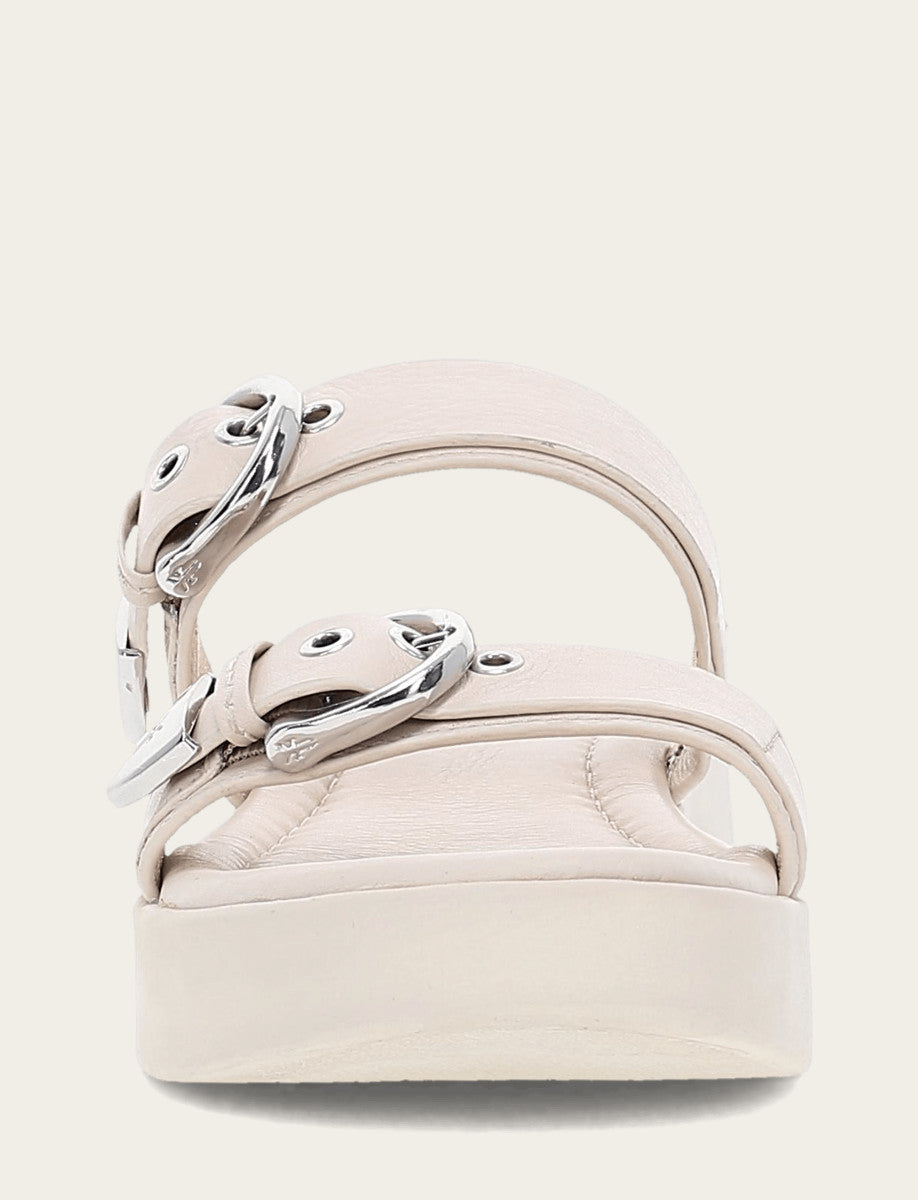 Maya Buckle Sandal - Ivory - Front