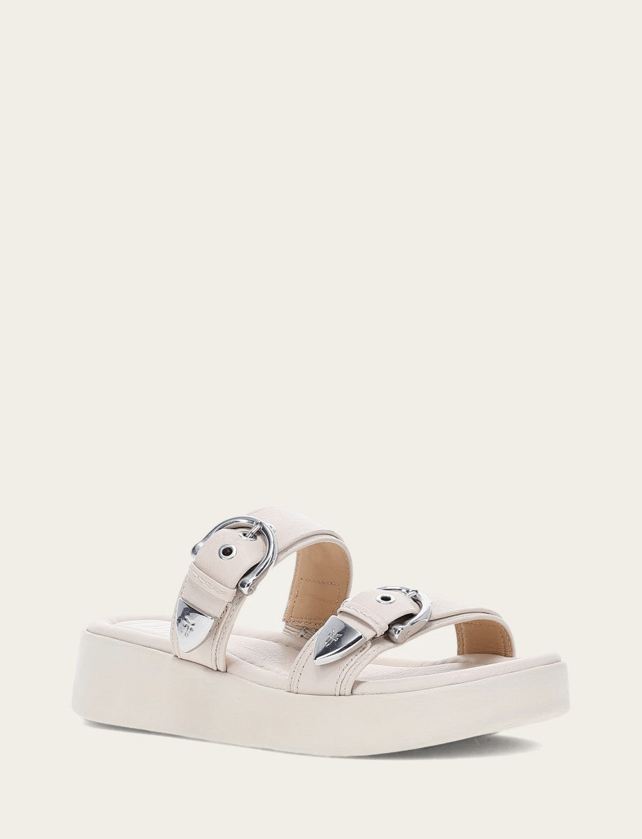 Maya Buckle Sandal - Ivory - Hero