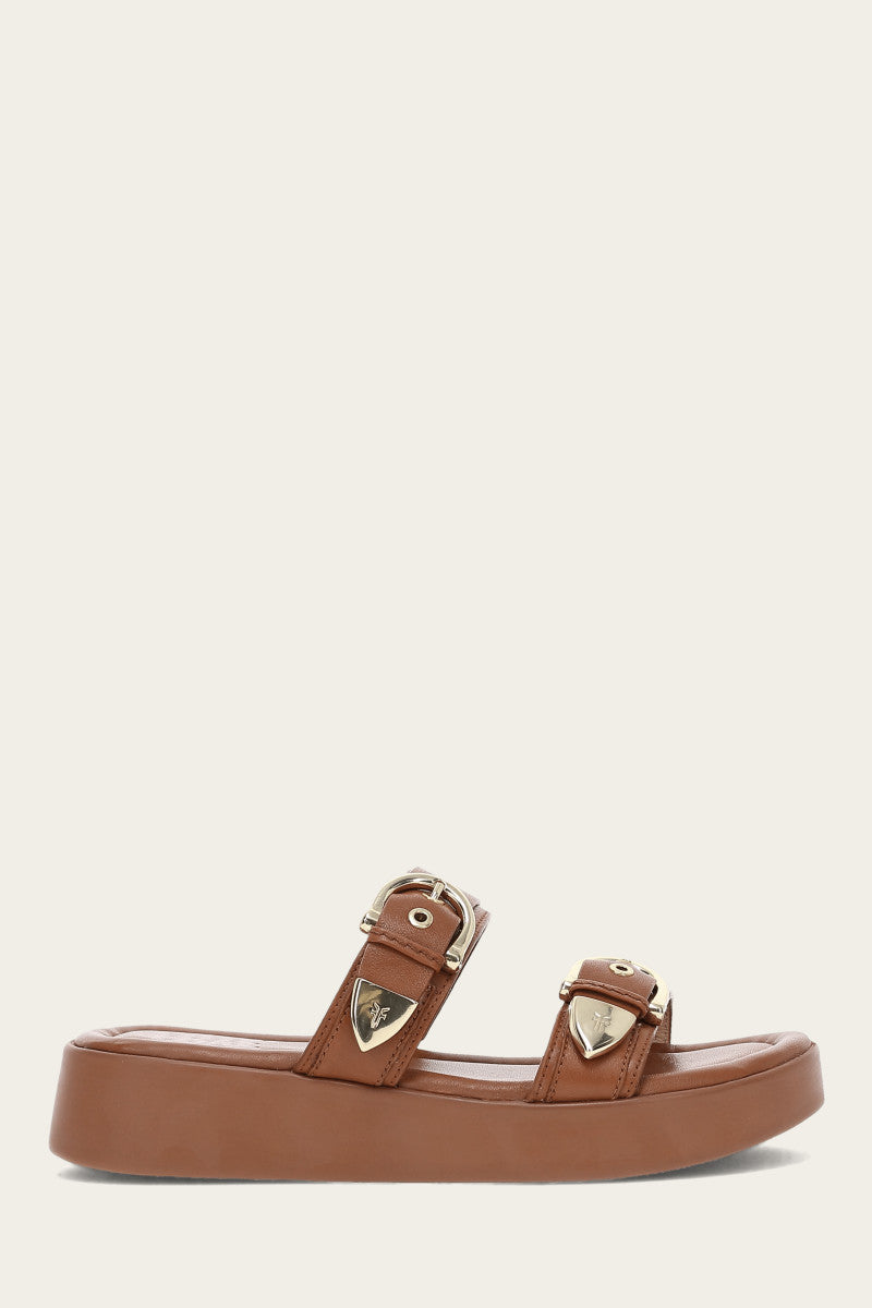 Maya Buckle Sandal - Dark Latte - Outside