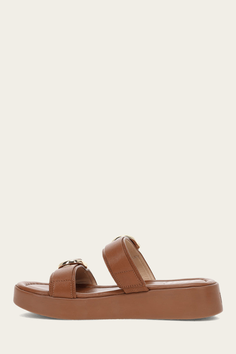 Maya Buckle Sandal - Dark Latte - Inside