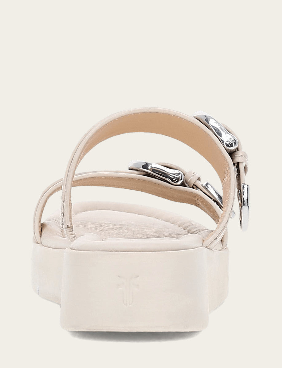 Maya Buckle Sandal - Ivory - Back