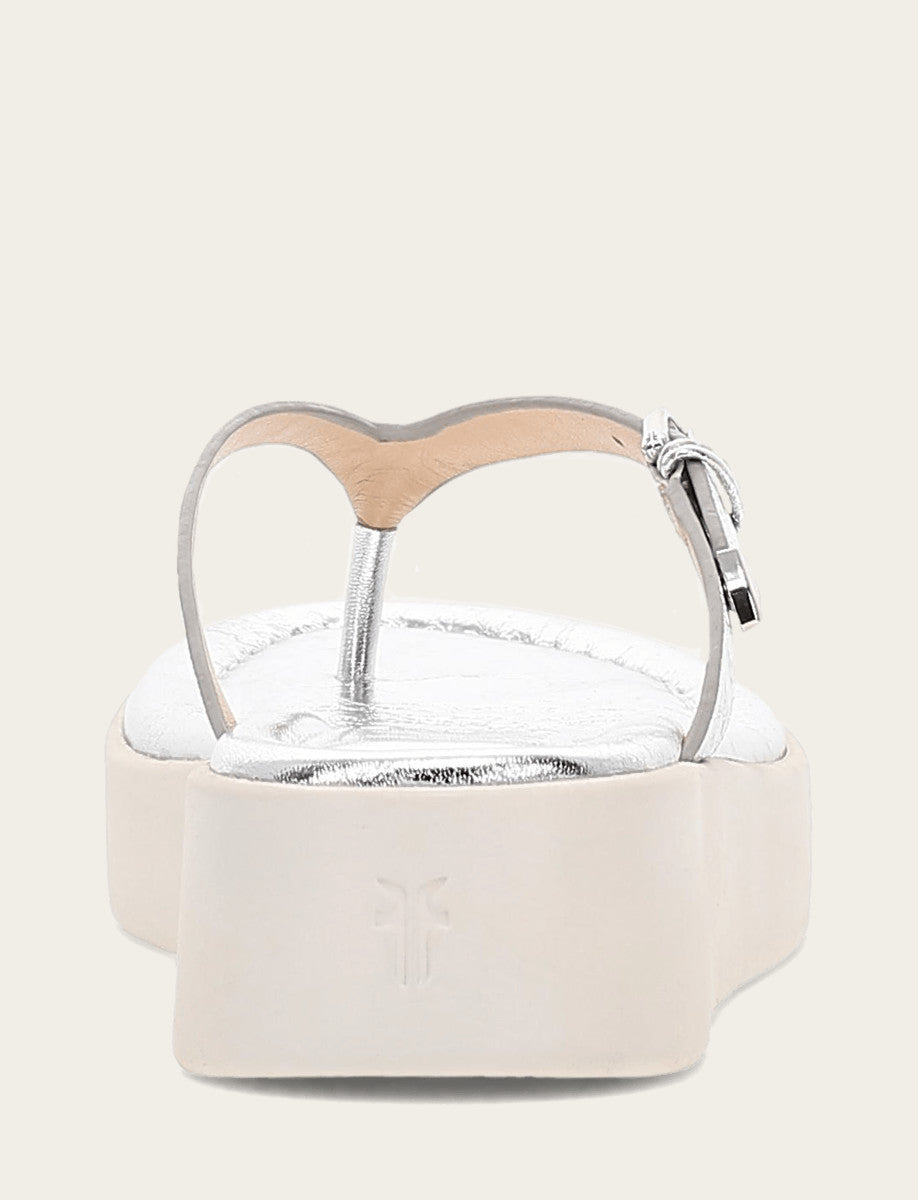 Maya Buckle Thong Sandal - Silver - Back