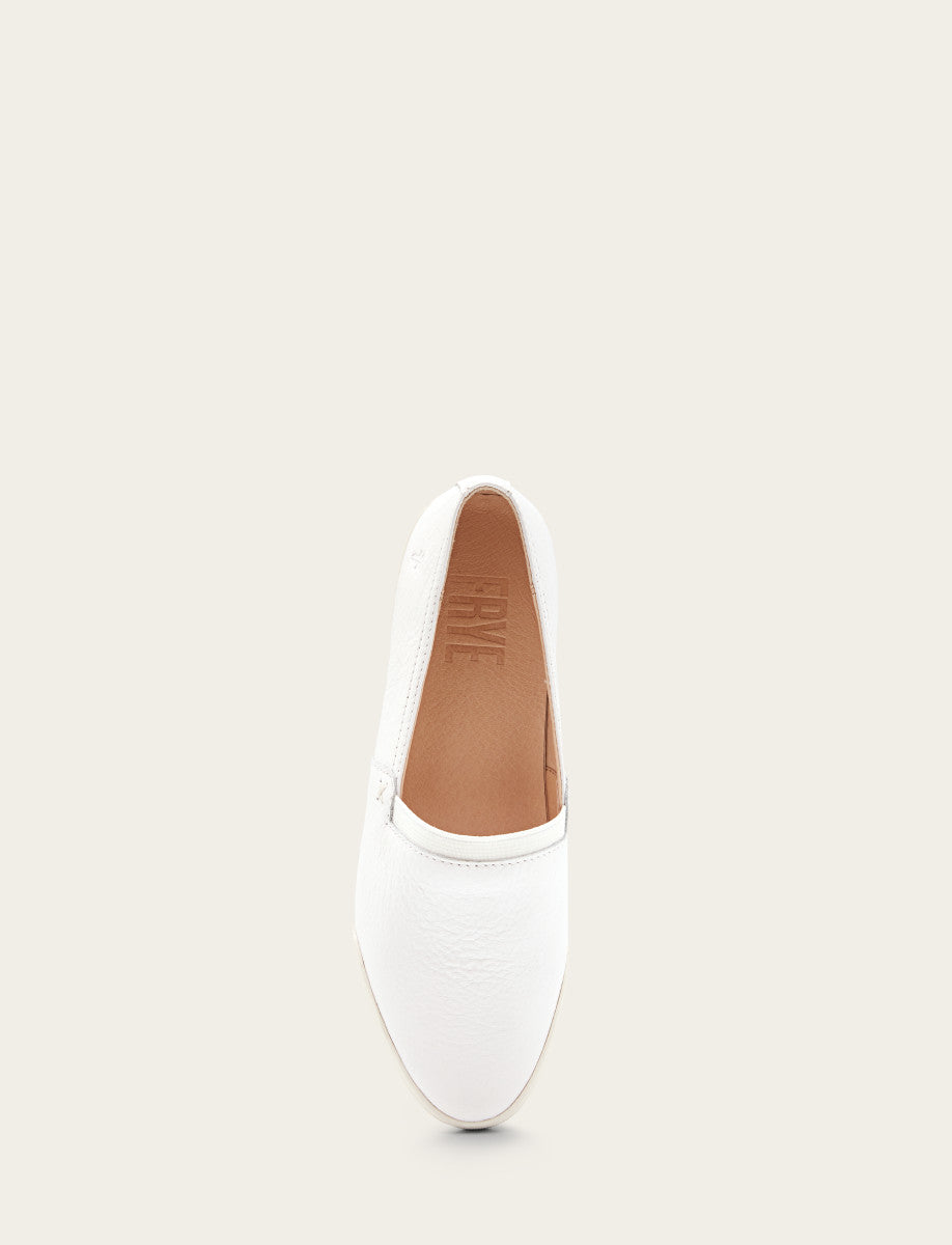Melanie Slip On - White - Top Down