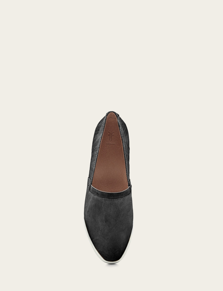 Melanie Slip On - Black - Top Down