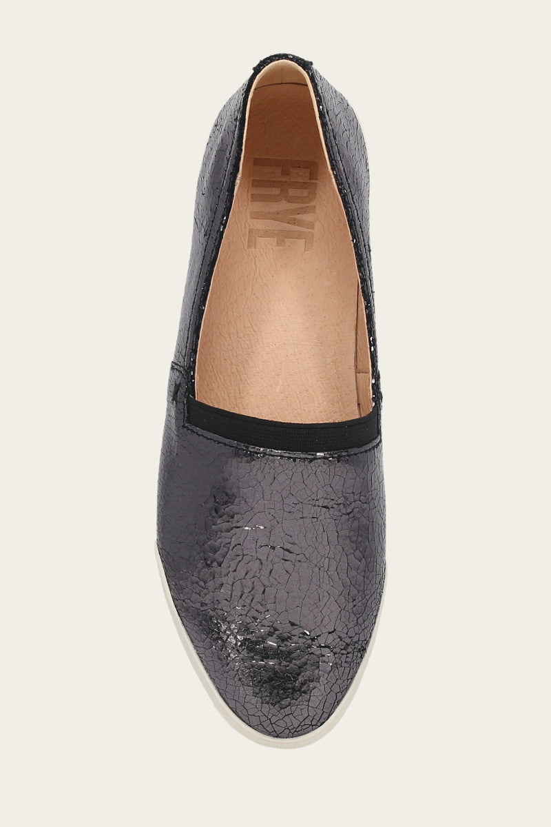 Melanie Slip On - Pewter Mirror - Top Down