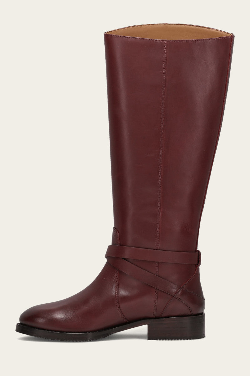 Melissa Belted Riding Wc - Merlot - Inside