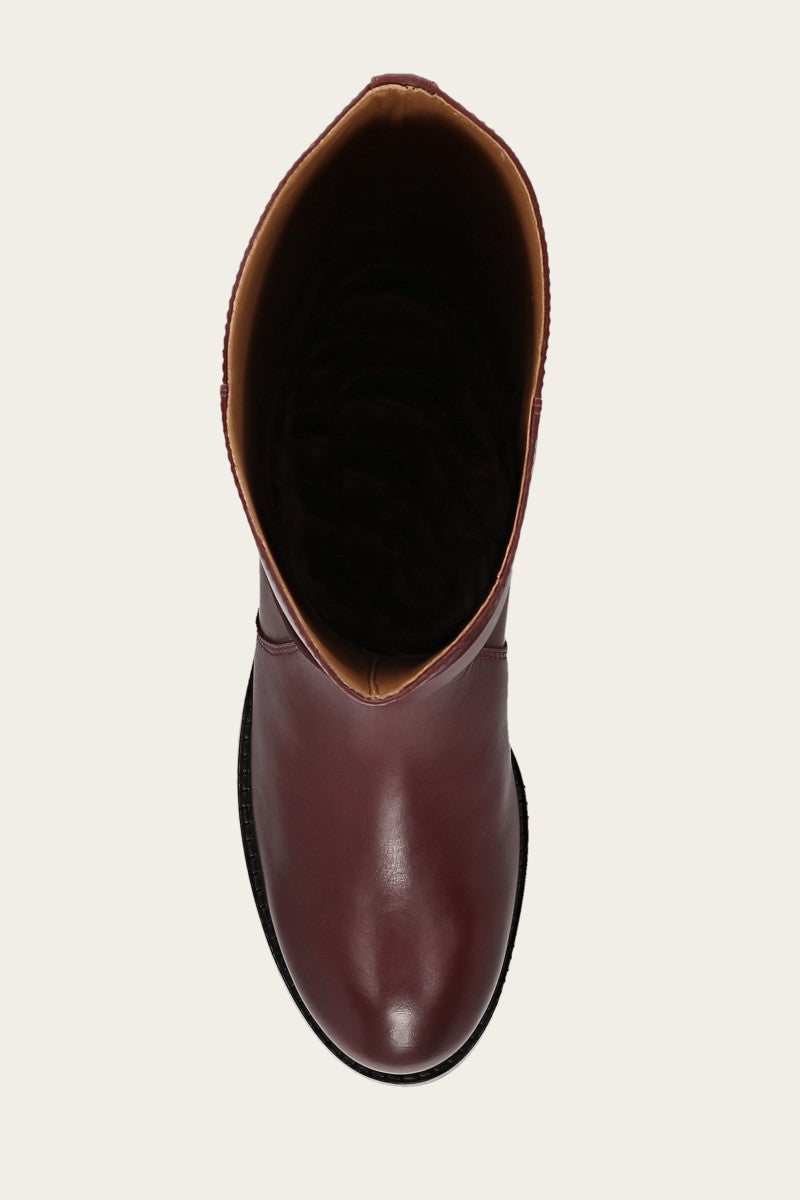 Melissa Belted Riding Wc - Merlot - Top Down