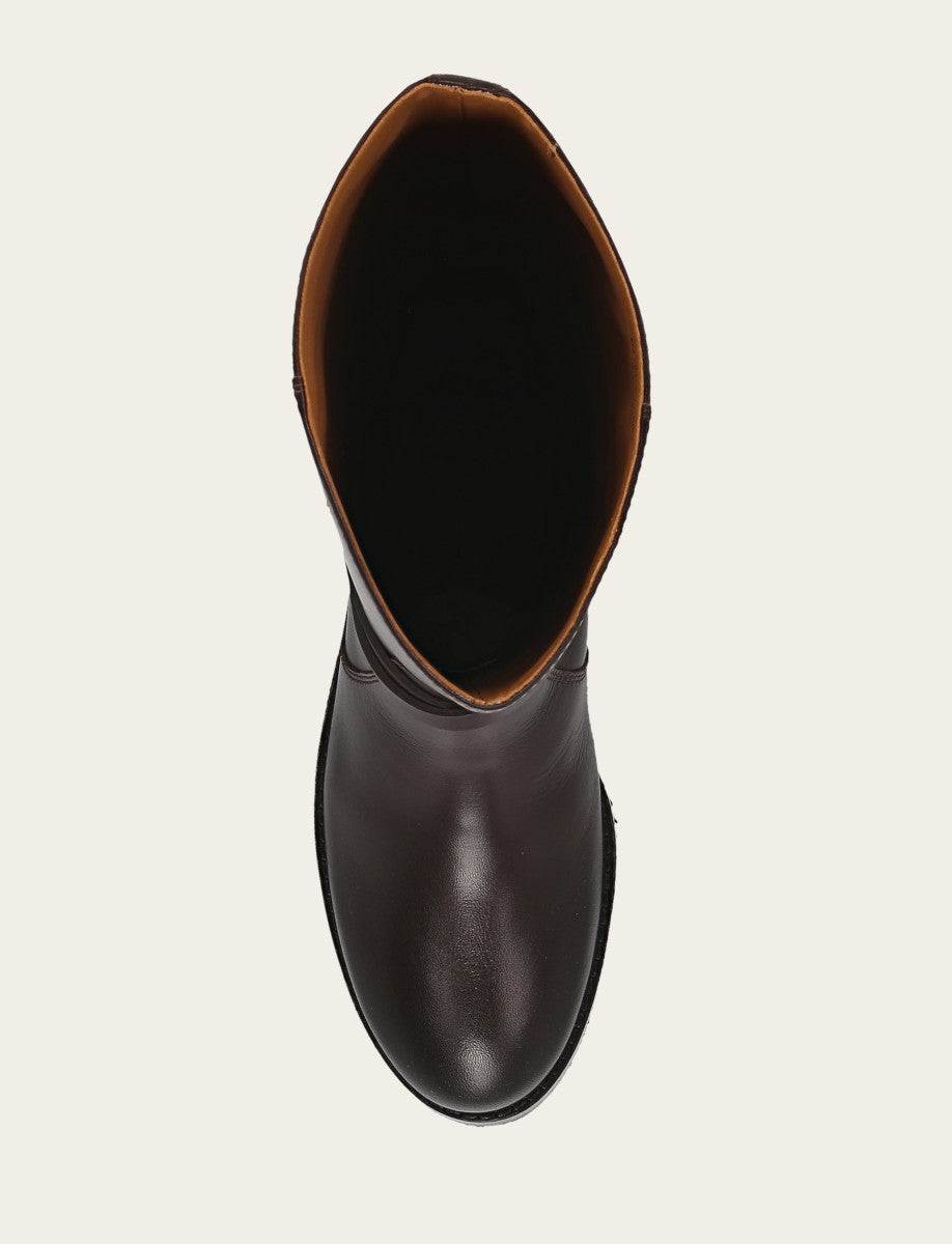 Melissa Belted Riding Wc - Dark Brown - Top Down