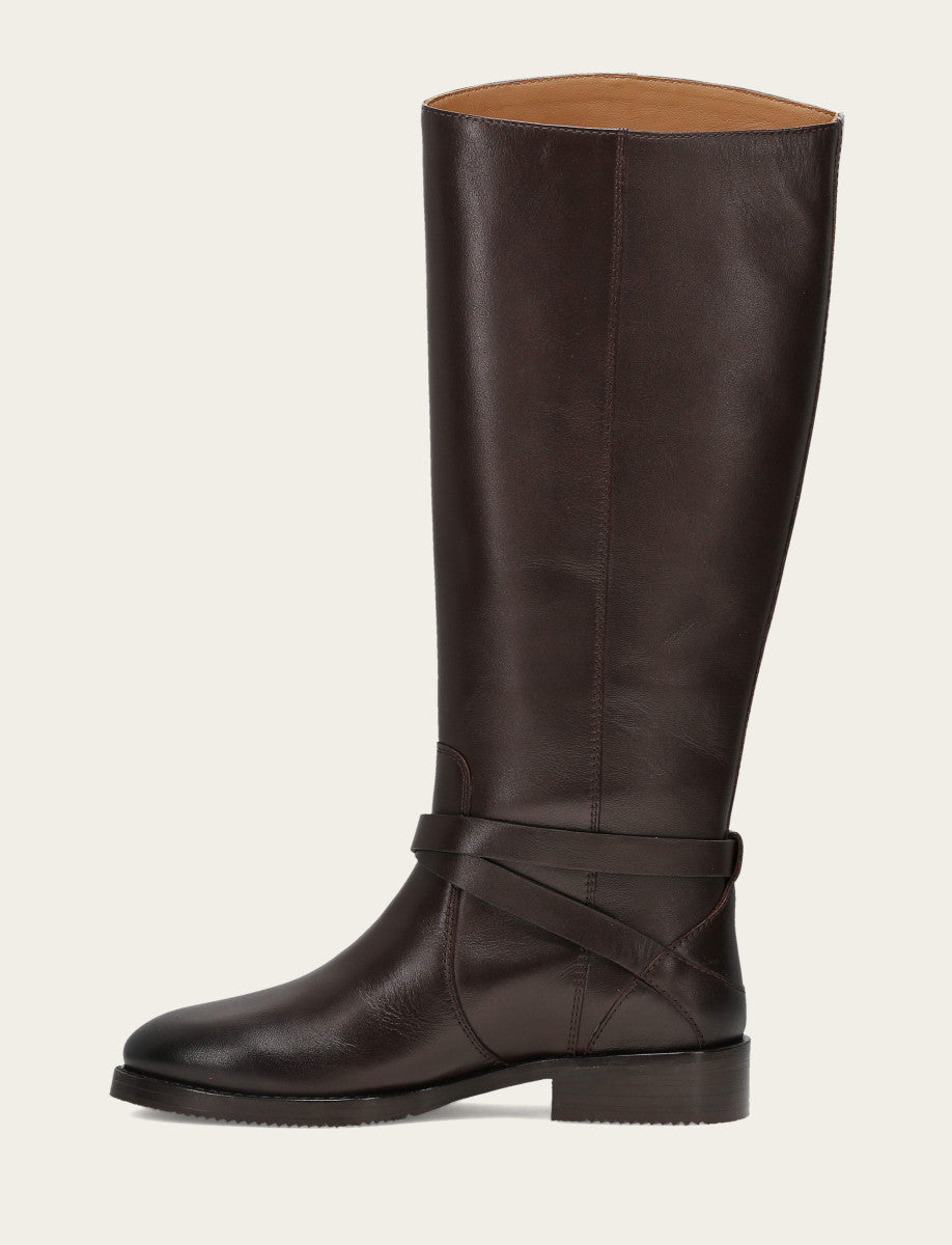 Melissa Belted Riding Wc - Dark Brown - Inside