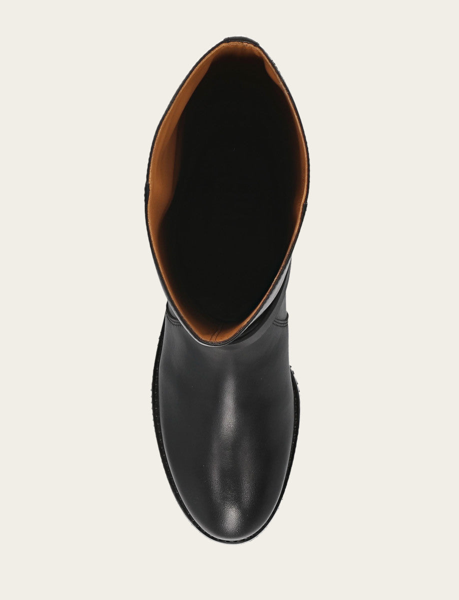 Melissa Belted Riding - Black - Top Down