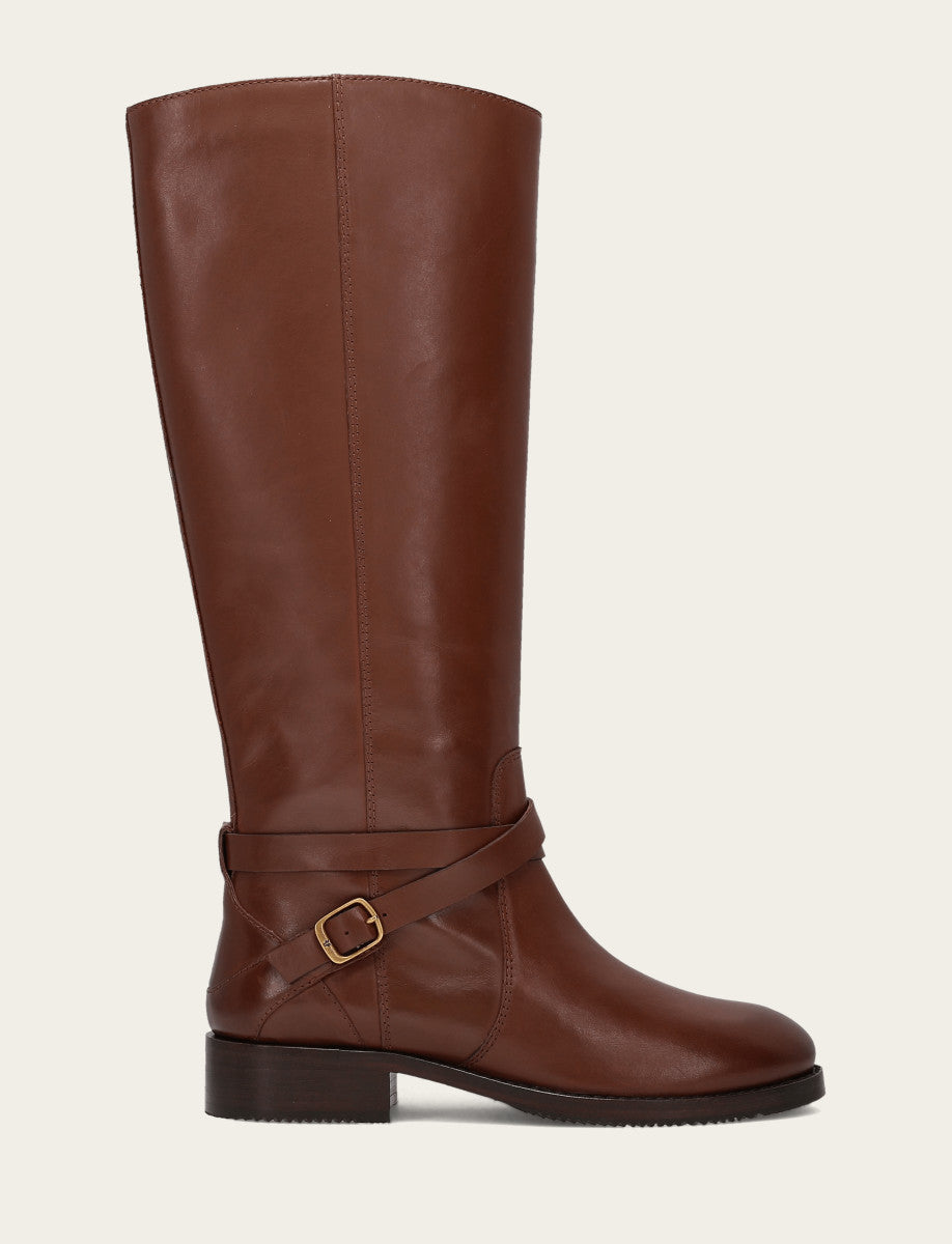 Melissa Belted Riding - Walnut - Outside