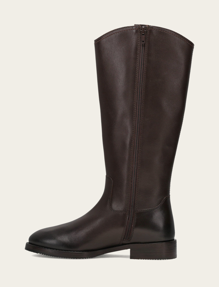 Melissa Button Tall Inside Zip Wc - Dark Brown - Inside