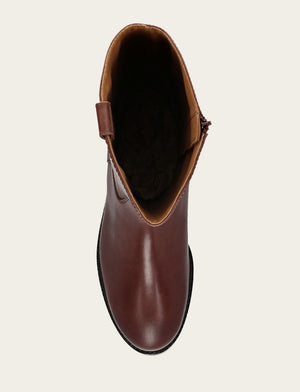 Melissa Button Tall Inside Zip Wc - Saddle - Top Down