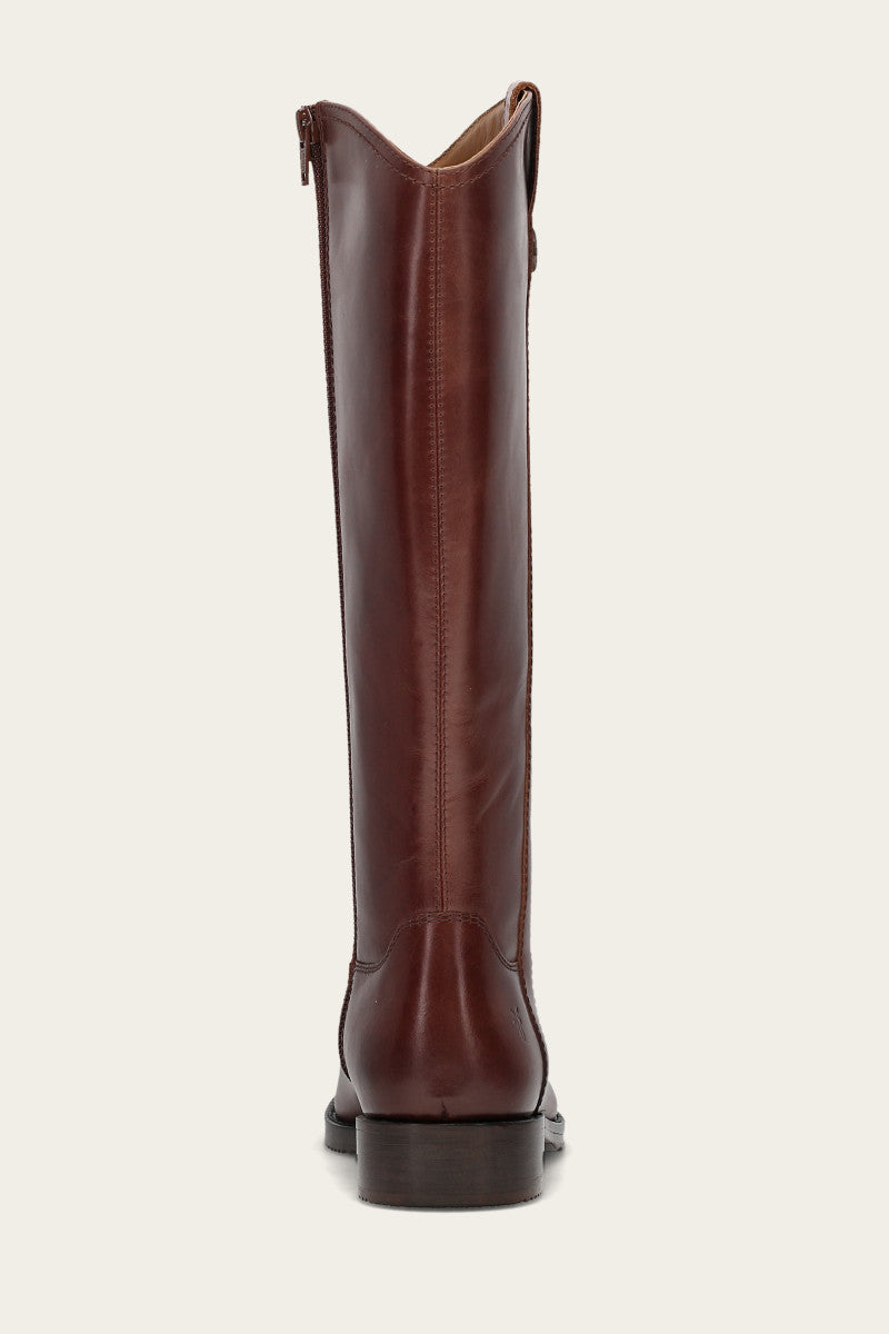 Melissa Button Tall Inside Zip - Saddle - Back