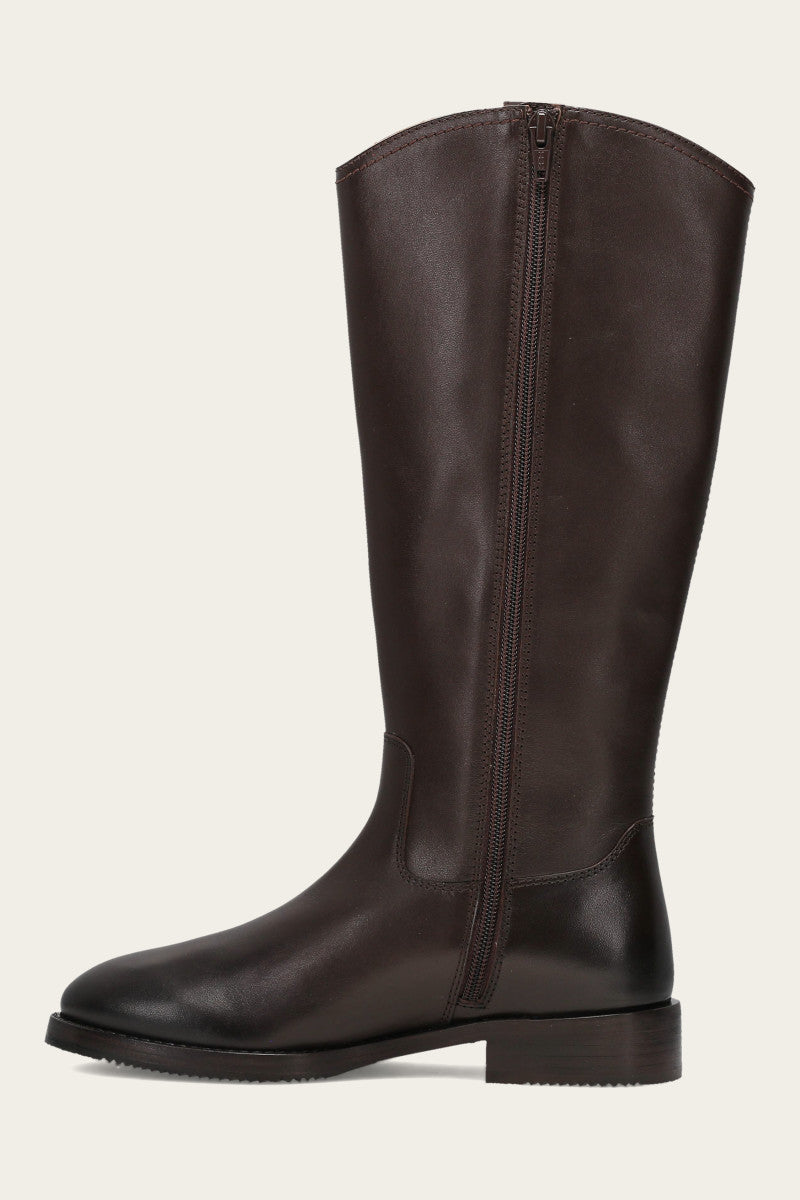 Melissa Button Tall Inside Zip - Dark Brown - Inside