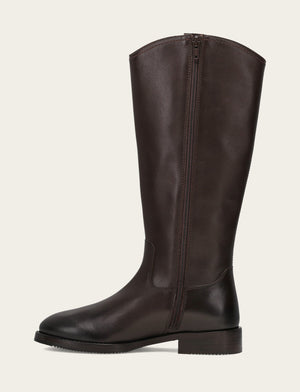 Melissa Button Tall Inside Zip - Dark Brown - Inside