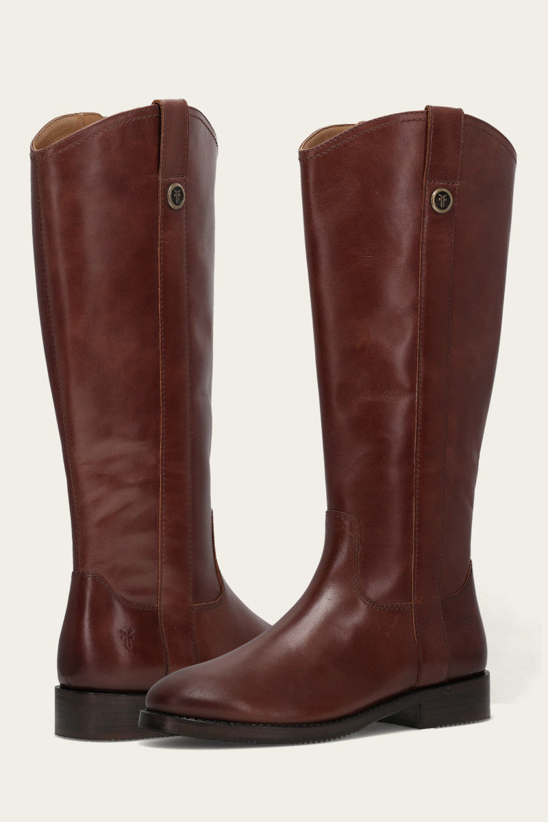 Melissa Button Tall Inside Zip - Saddle - Pair