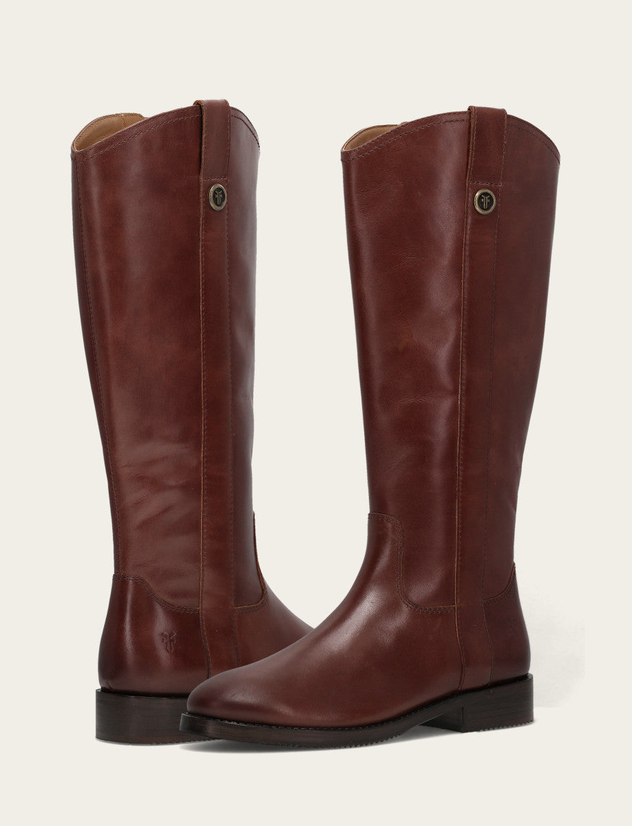 Melissa Button Tall Inside Zip - Saddle - Pair