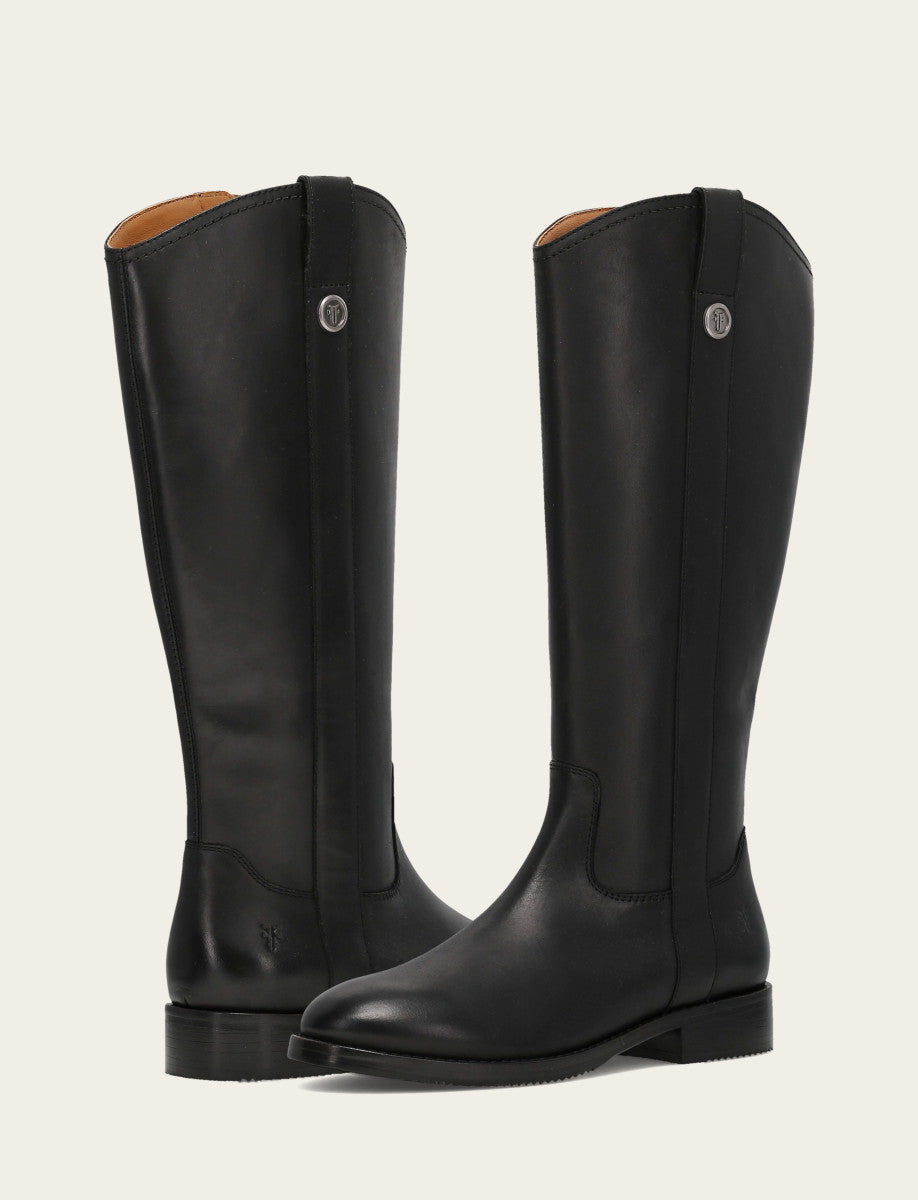 Melissa Button Tall Inside Zip - Black - Pair