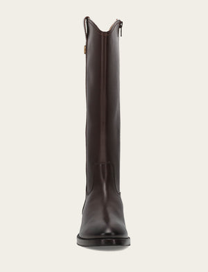 Melissa Button Tall Inside Zip - Dark Brown - Front