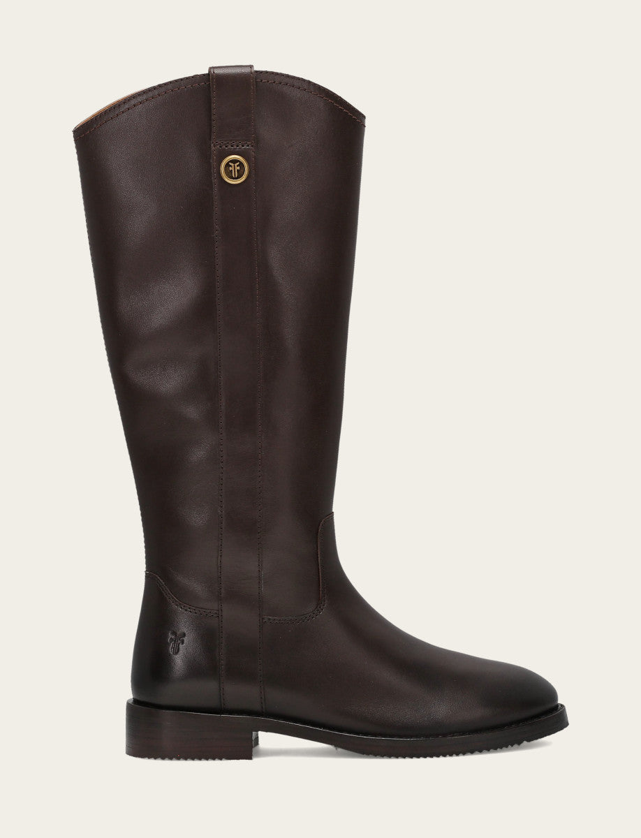 Melissa Button Tall Inside Zip - Dark Brown - Outside
