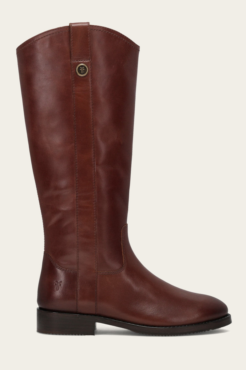 Melissa Button Tall Inside Zip - Saddle - Outside