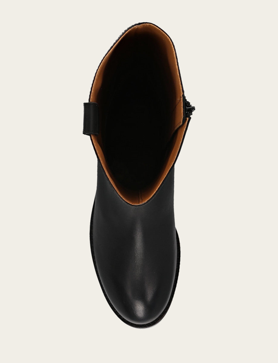 Melissa Button Tall Inside Zip - Black - Top Down