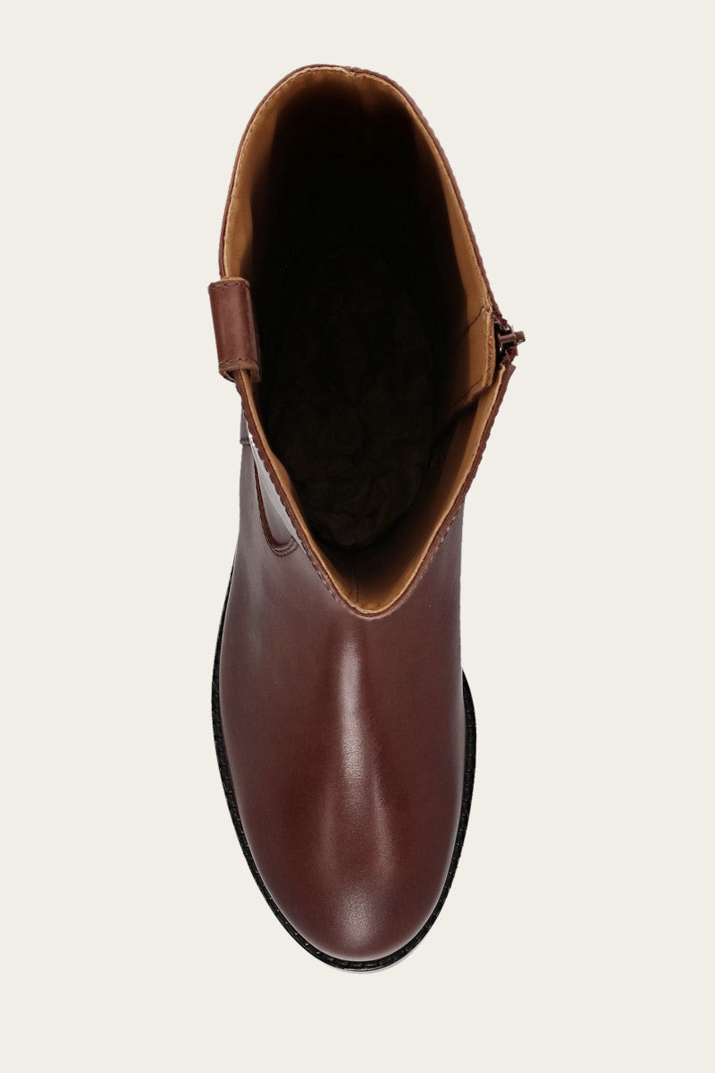 Melissa Button Tall Inside Zip - Saddle - Top Down