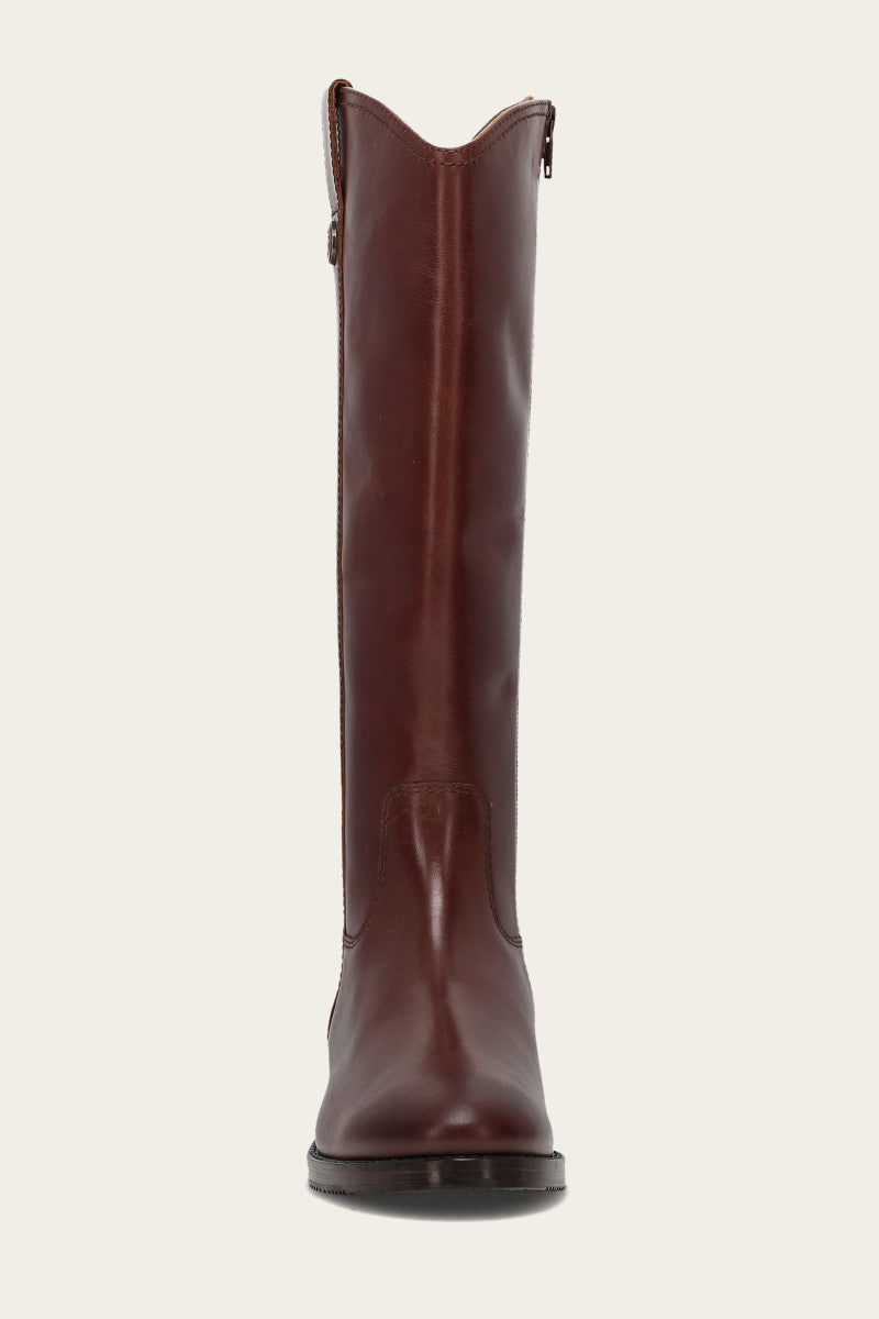 Melissa Button Tall Inside Zip - Saddle - Front