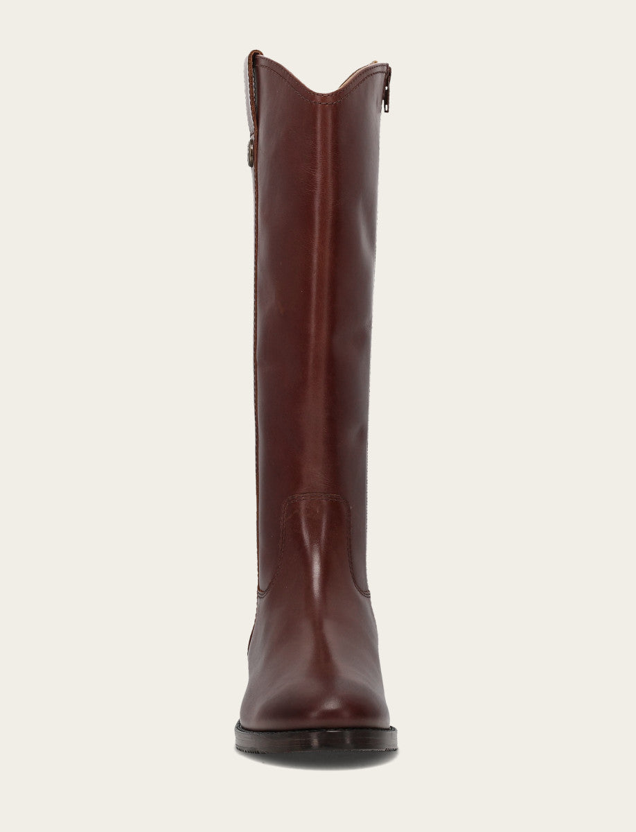 Melissa Button Tall Inside Zip - Saddle - Front