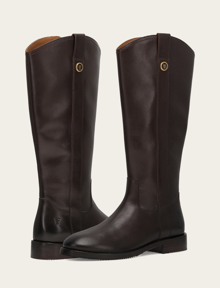 Melissa Button Tall Inside Zip - Dark Brown - Pair