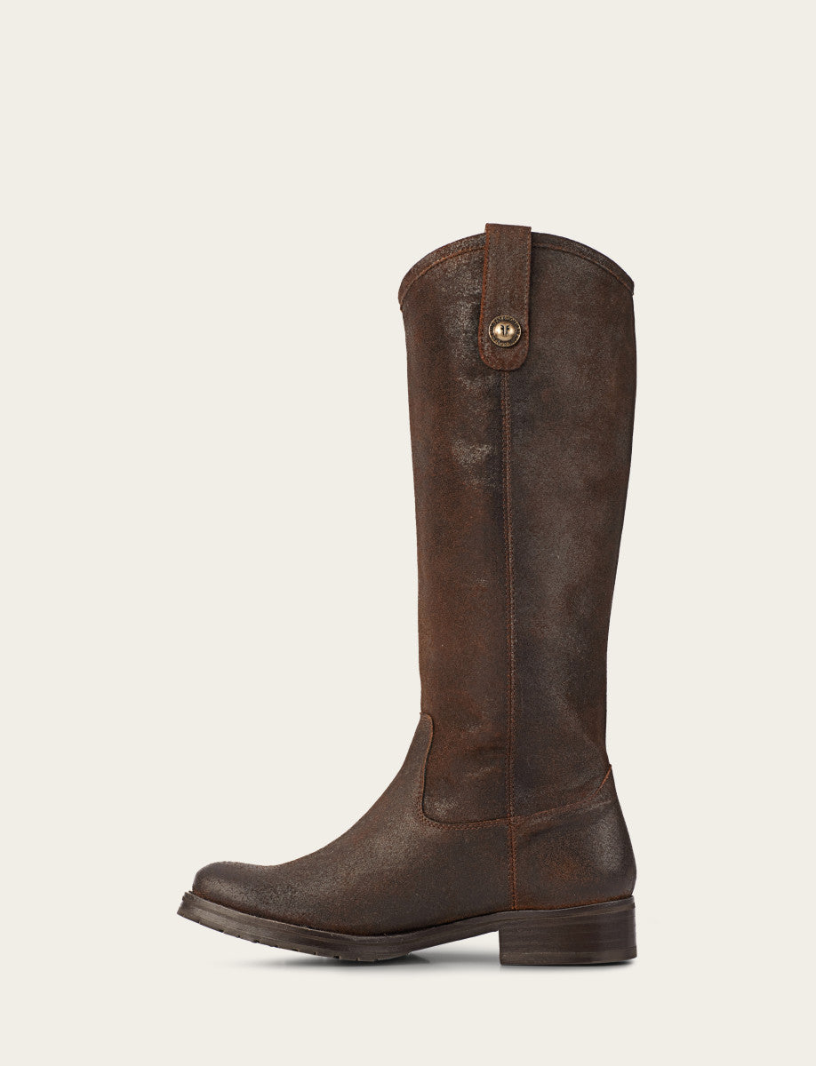 Melissa Double Sole Button Lug Tall - Brown - Inside