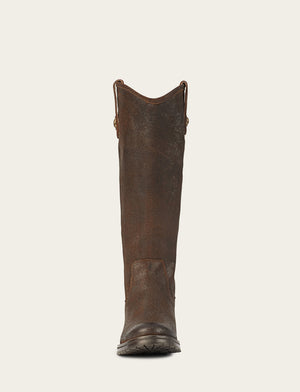 Melissa Double Sole Button Lug Tall - Brown - Front