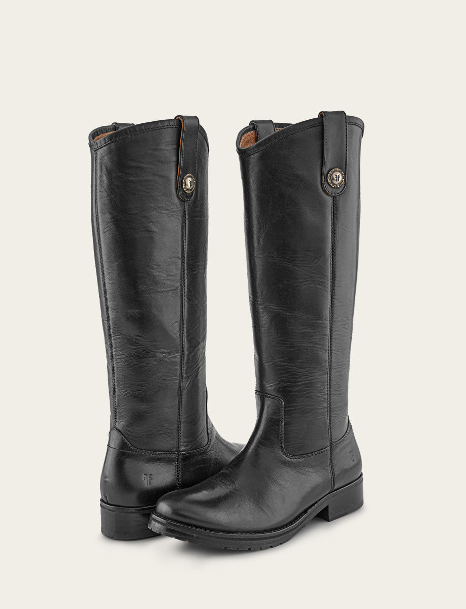 Melissa Double Sole Button Lug Tall - Black - Pair