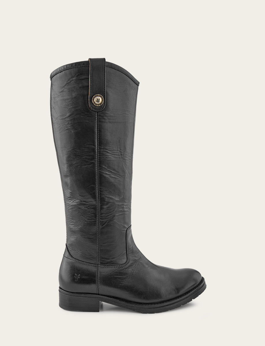 Melissa Double Sole Button Lug Tall - Black - Outside