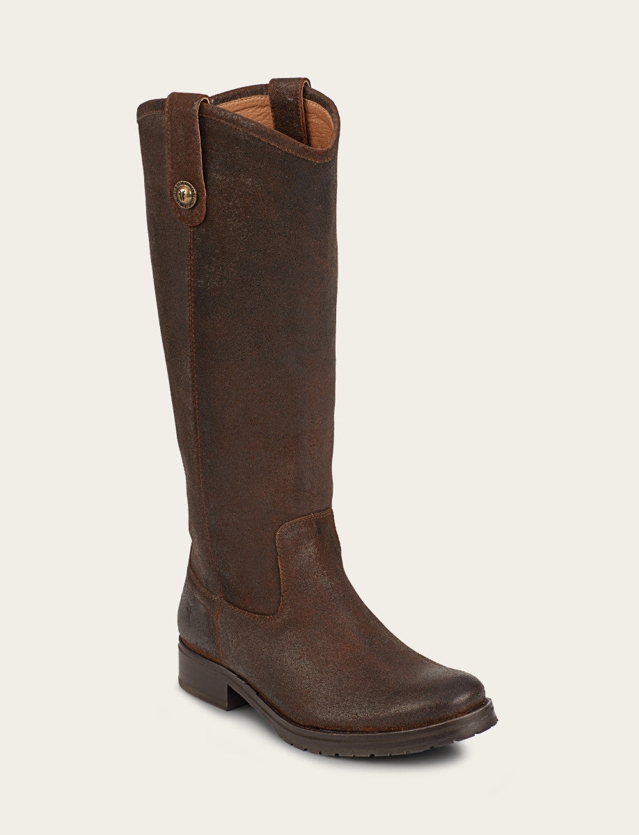 Melissa Double Sole Button Lug Tall - Brown - Hero