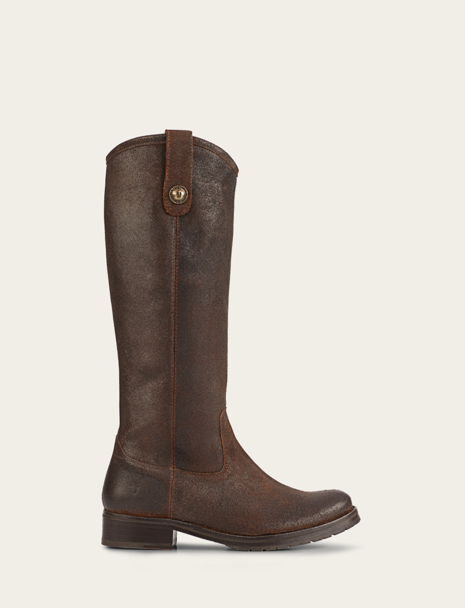 Melissa Double Sole Button Lug Tall - Brown - Outside