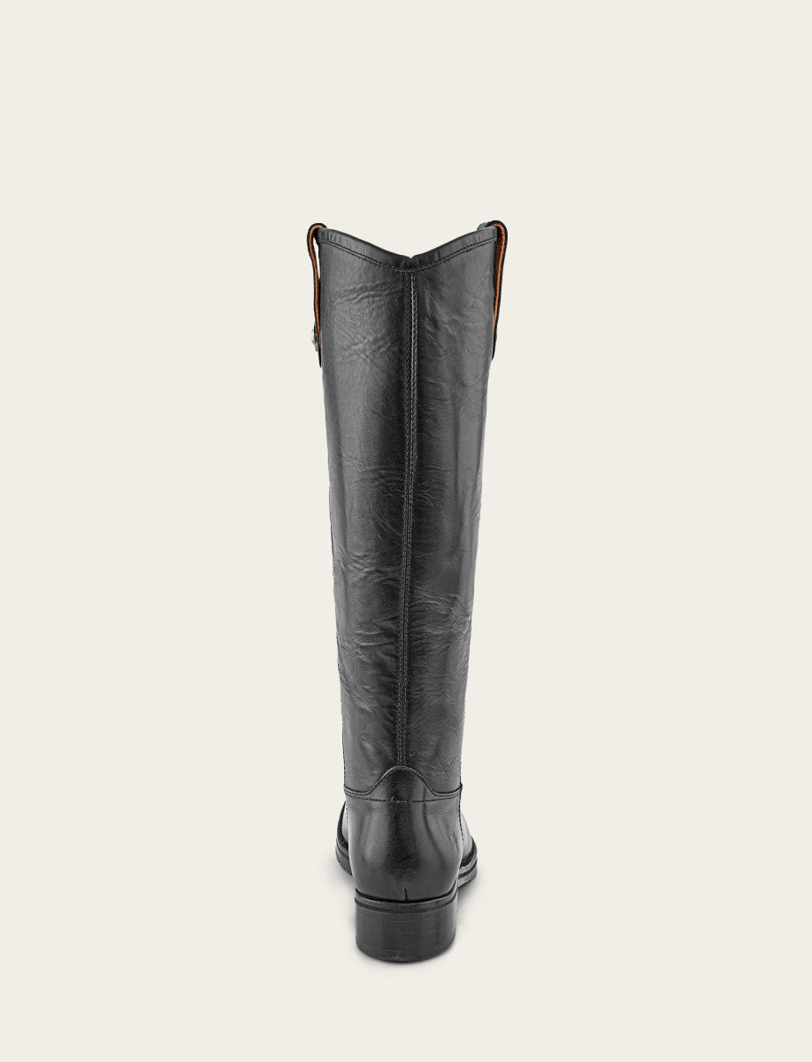 Melissa Double Sole Button Lug Tall - Black - Back