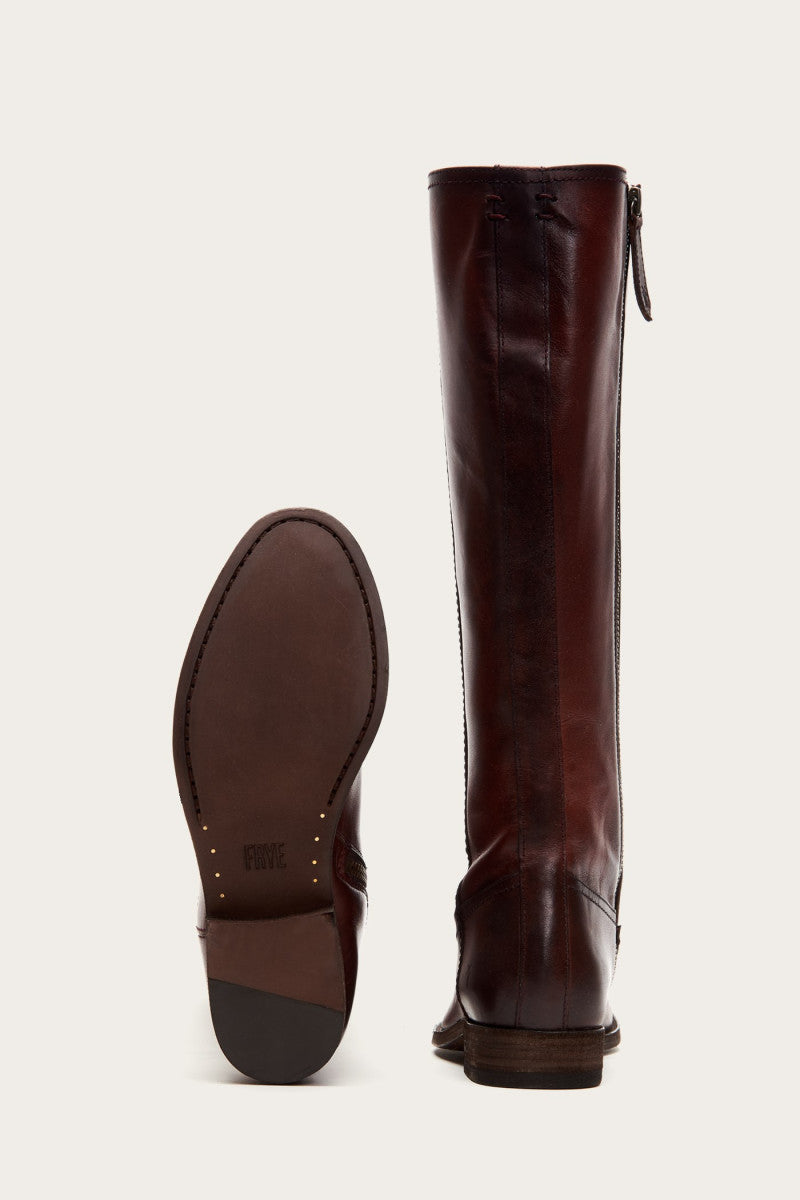 Melissa Inside Zip Tall - Mahogany - Sole